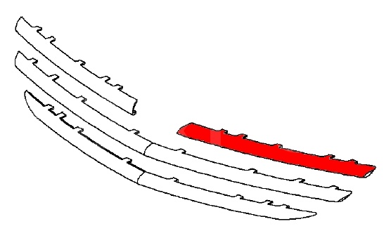 Atrapa grill chłodnicy-wypraska INSIGNIA (lewa górna)